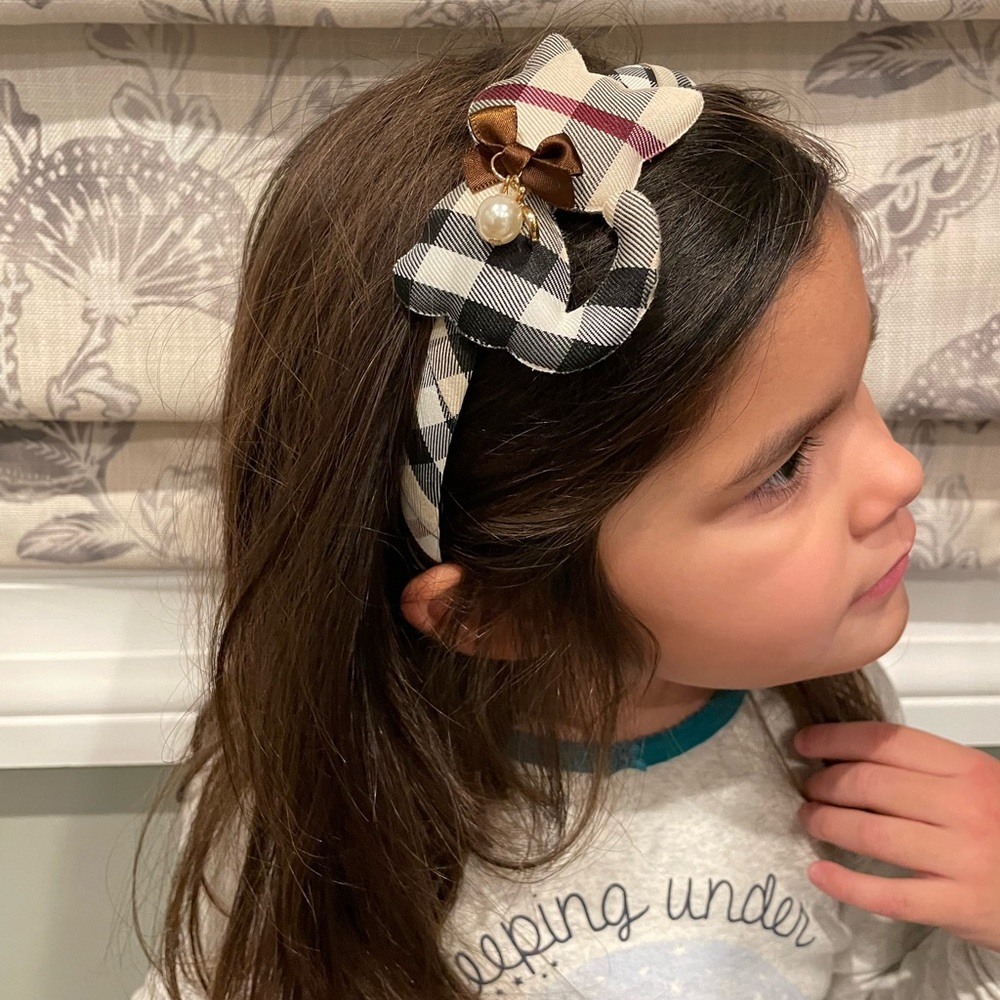 Classic plaid girls headband 2 for $10